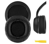 Geekria Sport Cuir protéiné Oreillettes de Remplacement pour Skullcandy Hesh, Hesh 2, Hesh2 Bluetooth Wireless Casque Coussinets d'oreille Coussins, Pièces de réparation d'oreillettes(Noir)