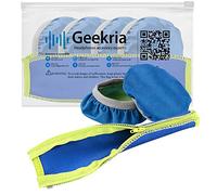 Geekria Stretchable and Washable Earphone Covers and Headband Cover for Solo Pro, Solo3, Solo2 Wireless Headphone/Ear Cushion Covers/Earpad Protectors + Headband Protector (Pop Indigo)
