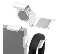 Geekria Support d’écouteurs à Pince pour Moniteur, Support de Casque de Jeu avec Fixation sur écran, Compatible avec Sennheiser, Bose, Beats, Razer, HyperX, Sony (Blanc/Pack de 2)