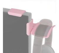 GEEKRIA Support de casque à clipser pour moniteur, support d'écran pour casque de jeu, compatible avec les casques Sennheiser, Bose, Beats, Razer, HyperX, Sony (rose)