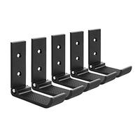 Geekria Support de casque en aluminium à montage mural pliable, jusqu'à 1 kg avec ruban 3M, 20 kg avec vis, support livré avec coussin de protection pour serre-tête (noir 5 pièces)