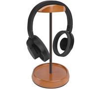 GEEKRIA Support de casque en bois et support en aluminium pour casque de jeu, support de bureau avec base de rangement compatible avec Sennheiser, Bose, Beats, Razer, HyperX, Sony (noyer)