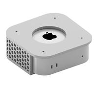 GEEKRIA Support d'écran pour ordinateur de bureau, compatible avec Apple Mac Mini M4 (2024) et Mac Mini M4 Pro (2024), imprimé en 3D, support mural, support VESA, accessoires (argenté)