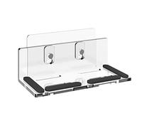 GEEKRIA Support mural pour haut-parleur de douche compatible avec Anker Soundcore 2, JBL Clip 3, INSMY C12 IPX7 étanche pour haut-parleur Bluetooth pour salle de bain (transparent)