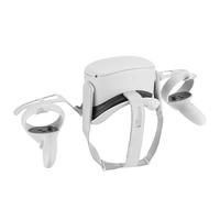Geekria Support mural VR compatible avec Oculus Quest 2, Oculus Rift S, Pico Neo 3, Pico Neo 4, VR Casque et manette de jeu (gris clair), XNJ1-01