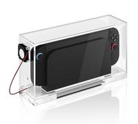Geekria Switch Dock Housse de protection anti-poussière en acrylique avec ventilateur de refroidissement silencieux, compatible avec Nintendo Switch2/OLED, anti-rayures (transparent)