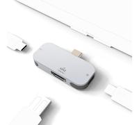 Geekria TV Dock Station d'accueil compatible avec Switch Nintendo Switch/Switch OLED Portable Remplacement TV Dock Switch Station d'accueil, Accessoires de jeu avec 4K/1080P HDMI 3 en 1 HDMI&2 Type-C