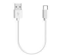 GEEKRIA USB Earbuds Court Câble de Charge USB-A vers USB-C - Câble de remplacement d’alimentation (1 ft / 30 cm), compatible avec Skullcandy, Soundcore, Sennheiser, SAMSUNG, HUAWEI, ATH, Shokz