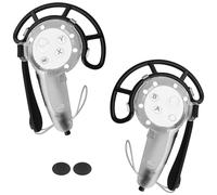 Geekria VR Housse de Protection étendue pour poignées de contrôleur Compatible avec Meta Quest 3,Ensemble de Anti-Collision, Coque Transparente en PC avec Sangles réglables,(Transparent,1paire)