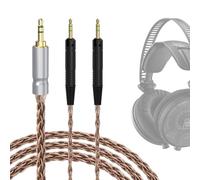 GeekriaApollo Câble audio de mise à niveau en cuivre compatibleavec les écouteurs ATH ATH-R70X,cordon de remplacementpour écouteurs 3,5mm vers double 2,5mm pour audiophile haute résolution(4,9pi/1,5m)