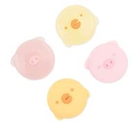GeekShare 4PCS Capuchons de poignée de pouce sur le thème des animaux mignons, Housse de manette en silicone souple Compatible avec Nintendo Switch / OLED / Switch Lite - Cochon et poulet