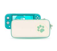 GeekShare Cat Paw Case pour Switch Lite - Étui de Transport Mince et Rigide Portable pour Switch Lite et Accessoires de Jeu - Une dragonne Amovible (Blanc)