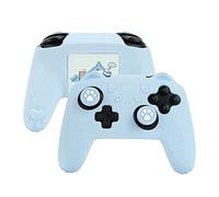 GeekShare Cat Paw Controller Skin Grips Set Compatible avec Switch Pro Coque en Silicone Antidérapante Capuchons de Joystick pour Switch Pro Wireless Controller - Bleu