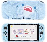 GeekShare Cute Plush Case - Étui Absorbant Les Chocs et résistant aux Rayures Compatible avec la Console Switch OLED et Joy Con - Plush Shark