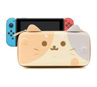 GeekShare Étui de Transport Oreilles de Chat Compatible avec Switch/Switch OLED - Étui de Transport Portable Rigide et Fin pour Console Switch et Accessoires de Jeu (Jaune, épais)