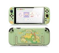 GeekShare Housse de protection compatible avec Switch 2, Coque PC dure et fine, design dockable pour console Switch 2 et contrôleur JC - Grenouille de matcha