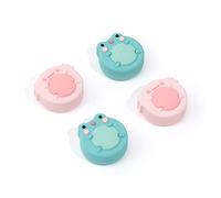GeekShare Joycon-Daumengriffkappen aus Silikon mit niedlichem Tiermotiv, kompatibel mit Switch/OLED/Switch Lite, 4 Stück - Frosch und Axolotl