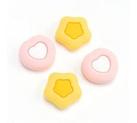GeekShare Mignon Silicone Joycon Thumb Grip Caps, Joystick Cover Compatible avec Switch/OLED/Switch Lite, 4PCS - Cream Heart