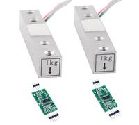 Geekstory Capteur de poids de cellule de charge numérique de 1 kg + HX711 AD Module de capteur de poids haute précision pour Arduino DIY Electronic Portable Kitchen Scale (2 ensembles)