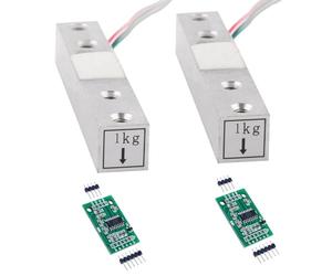 Geekstory Capteur de poids de cellule de charge numérique de 1 kg + HX711 AD Module de capteur de poids haute précision pour Arduino DIY Electronic Portable Kitchen Scale (2 ensembles)