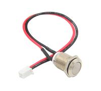 Geekworm PSW12 12mm Momentary Metal Waterproof Push Button Switch Flat Head with XH2.54 2PIN Connector