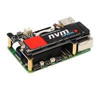 Geekworm X1001 PCIe vers M.2 Hat Key-M NVMe SSD PIP PCIe Carte périphérique pour Raspberry Pi 5