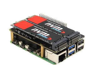 Geekworm X1004 PCIe to Dual M.2 NVMe 2280 SSD Hat for Raspberry Pi 5