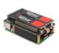 Geekworm X1004 PCIe vers Dual M.2 Hat NVMe 2280 SSD PCIe Carte périphérique pour Raspberry Pi 5