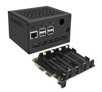 Geekworm X1202 UPS Shield with Case for Raspberry Pi 5, Support Max 5.1V 5A Output|Wide 6-18V Input|Auto Power on|Safe Shutdown|Power Loss Detection
