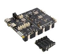 Geekworm X1206 UPS Shiled for Raspberry Pi 5, 4-Cell Bat Holder | 5V 5A Output | 5V Or 9-18V Wide Voltage Input | Auto Power on | Safe Shutdown|Power Loss Detection