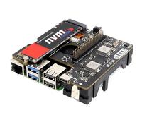 Geekworm X1208 UPS pour Raspberry Pi 5 avec SSD NVMe (2280/2242/2230) extension | Sortie 5,1 V/5 A | Alimentation via GPIO | Démarrage automatique et arrêt sûr