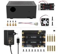 Geekworm X728 UPS Shield with Metal Case and 5V 4A 20W Power Adapter for Raspberry Pi 4