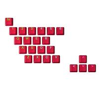 Geeky Claviers Capuches Double Shot | Caoutchoutées | ABS + TPR | Profil OEM | Compatibles avec les claviers de jeu mécaniques (rouge, 23 touches)