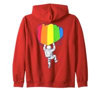 Geeky Gay Pride Month Astronaute Rainbow Inside Torn Cloth Sweat à Capuche