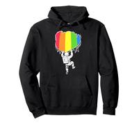 Geeky Gay Pride Month Astronaute Rainbow Inside Torn Cloth Sweat à Capuche