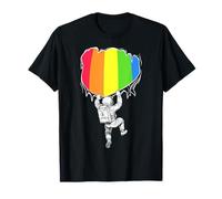 Geeky Gay Pride Month Astronaute Rainbow Inside Torn Cloth T-Shirt