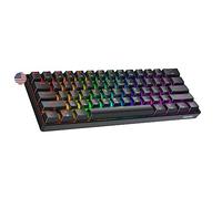 Geeky GK61 60% | Hot Swappable Clavier de Jeu Mécanique | 61 Touches Multicolores Rétroéclairées RGB LED pour Gaming PC/Mac | ANSI US Clavier Américain (Noir, Mechanical Blue)