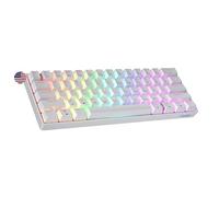 Geeky GK61 60% | Hot Swappable Clavier de Jeu Mécanique | 61 Touches Multicolores Rétroéclairées RGB LED pour Gaming PC/Mac | ANSI US Clavier Américain (Blanc, Mechanical Black)