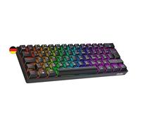 Geeky GK61 60% | Hot Swappable Clavier de Jeu Mécanique | 62 Touches Multicolores Rétroéclairées RGB LED pour Gaming PC/Mac | ISO DE Qwertz Clavier Allemand (Noir, Mechanical Brown)