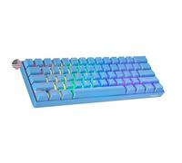 Geeky GK61 SE 60% | Clavier de Jeu Mécanique | 61 Touches Multicolores Rétroéclairées RGB LED pour Gaming PC/Mac | ANSI US Clavier Américain (Bleu, Mechanical Red)