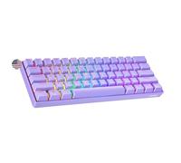 Geeky GK61 SE 60% | Clavier de Jeu Mécanique | 61 Touches Multicolores Rétroéclairées RGB LED pour Gaming PC/Mac | ANSI US Clavier Américain (Lavande, Mechanical Speed Silver)