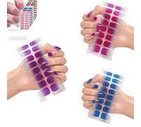 Geeli,Geeli House Nails Kits,Napretty Gels,Semi Cured Gel Nails Strips Nude,Waterproof and Long Lasting Gels Patch,Easy to Apply and Remove,Rich Colors,Glitter,Polish Kit for Women Girls (0-3)