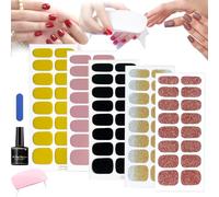 Geeli Nails, Geeli House Nails, Geeli Nails Kit, autocollants de vernis à ongles auto-adhésifs avec 1 lime à ongles, autocollants pour nail art, kit de gel pour ongles (5PCS-G)
