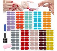 Geeli Nails, Geeli House Nails, Geeli Nails Kit, autocollants de vernis à ongles auto-adhésifs avec 1 lime à ongles, autocollants pour nail art, kit de gel pour ongles (10PCS-B)