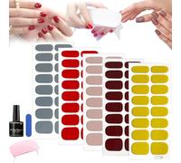 Geeli Nails, Geeli House Nails, Geeli Nails Kit, autocollants de vernis à ongles auto-adhésifs avec 1 lime à ongles, autocollants pour nail art, kit de gel pour ongles (5PCS-B)