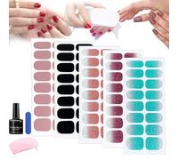 Geeli Nails, Geeli House Nails, Geeli Nails Kit, autocollants de vernis à ongles auto-adhésifs avec 1 lime à ongles, autocollants pour nail art, kit de gel pour ongles (5PCS-C)