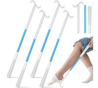 Geelin Lot de 4 chausse-pieds à long manche de 89,9 cm pour personnes âgées handicapées à mobilité réduite pour pantalons, chaussures, chaussettes, chemises, aide à la vie quotidienne, remplacement