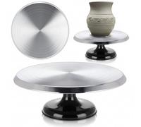 Geelin Roue de sculpture de 30,5 cm en alliage d'aluminium robuste avec roulements à billes pour céramique, modélisme en argile, fournitures de décoration d'argile