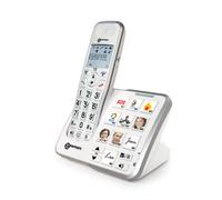 Geemarc AmpliDECT 295 PHOTO Téléphone à grosses touches avec 10 touches photo directes et indicateur optique d'appel sur la base, répondeur intégré, version allemande