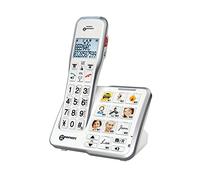 Geemarc Amplidect 595 Photo - Téléphone Fixe Amplifié avec Fonction Appel d’Urgence, Sonnerie Puissante et Touches Photo Personnalisables pour Séniors - Perte Auditive Moyenne ou Sévère - Version FR
